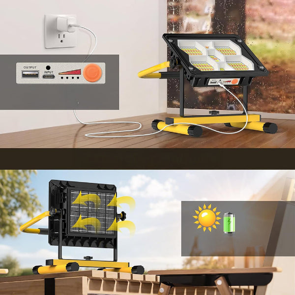 Güneş Enerjili 400 Ledli Powerbank Projektör