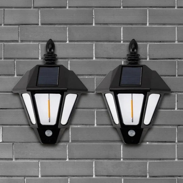 2'li Solar Cob Led Sensörlü Duvar Lambası