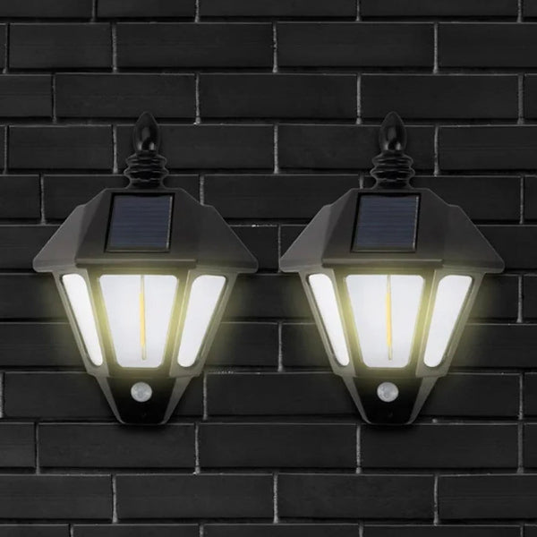 2'li Solar Cob Led Sensörlü Duvar Lambası