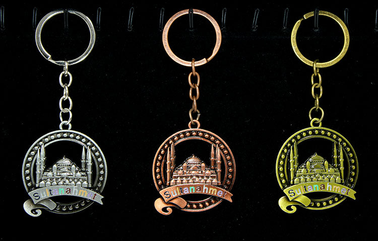 Metal Sultanahmet Anahtarlık Yuvarlak