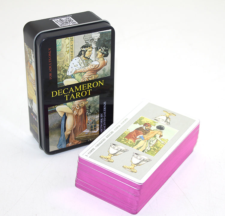 Metal Kutulu Tarot Kartı Decameron