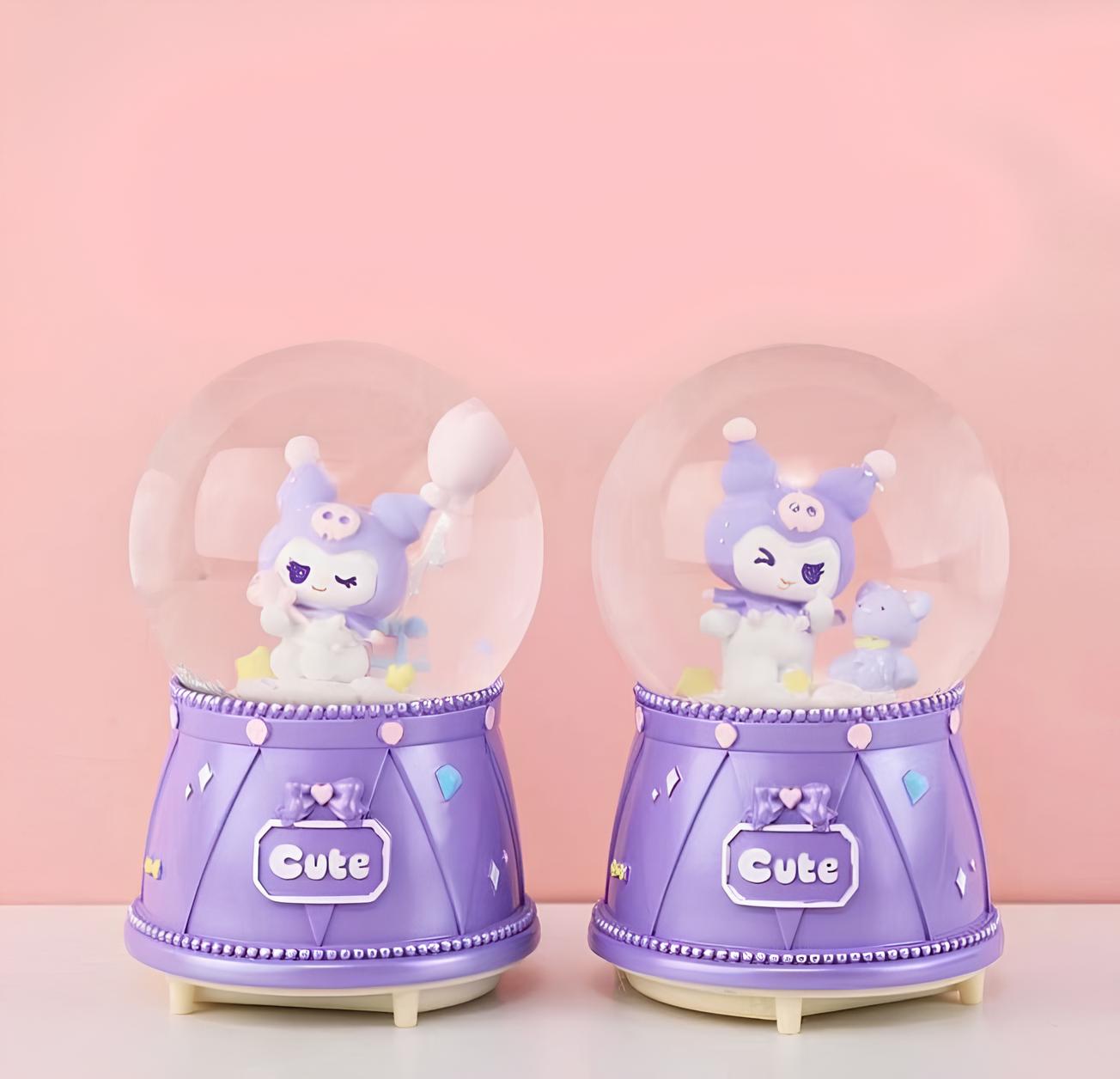 Kuromi Işıklı Müzikli Kar Küresi Orta Boy - Model 3