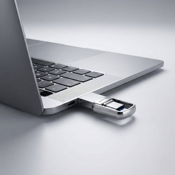 2'si 1 Arada USB 3.2 Type-C Ve USB 64GB Metal Flash Disk