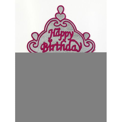 Happy Birthday Yazılı Neon Renk Taç 12 Adet