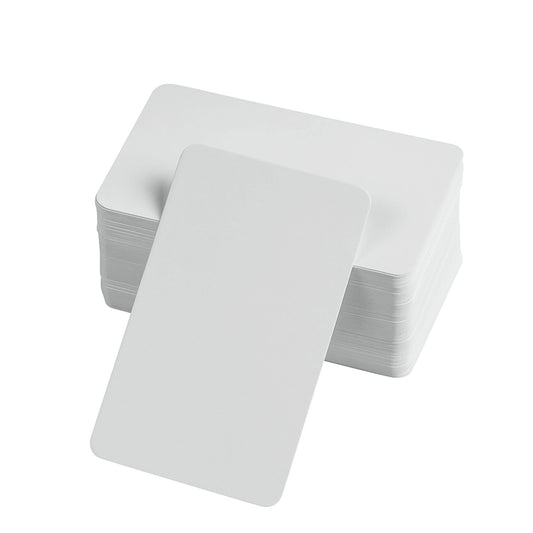 Boş Kelime Kartları 5x8 cm - 50 Adet Oval Kenarlı | Tabu &amp; Not Kartları - Beyaz