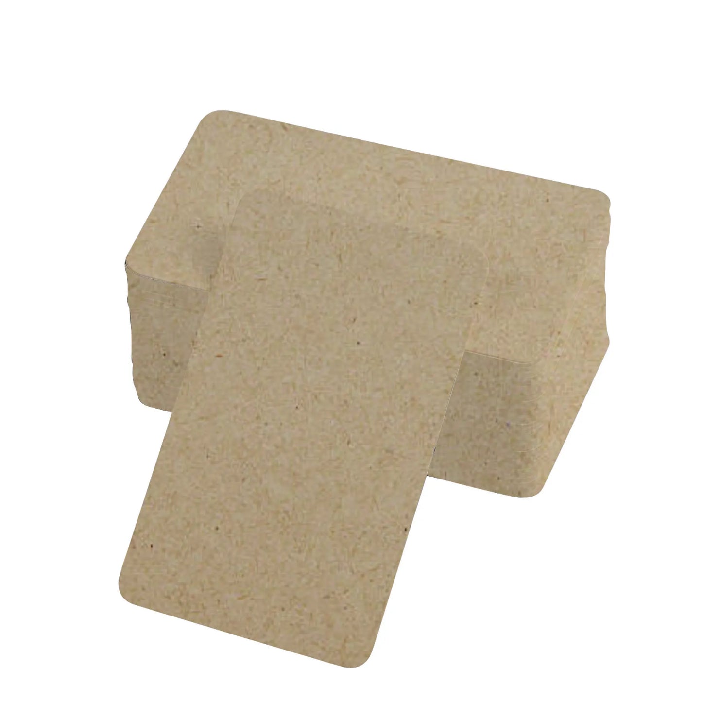 Boş Kelime Kartları 5x8 cm - 50 Adet Oval Kenarlı | Tabu &amp; Not Kartları - Kraft
