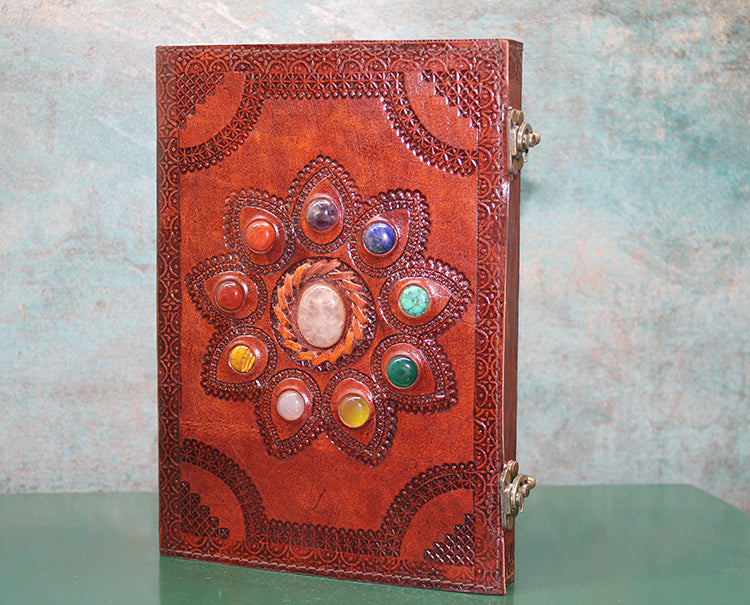 Taşlı Deri Defter Model 14