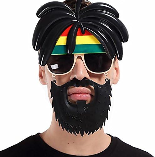 Rasta Peruklu Bob Marley Parti Gözlüğü