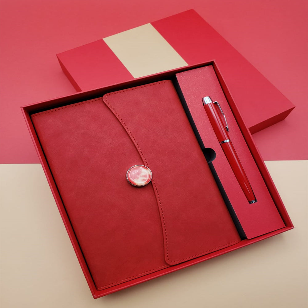 Promosyon Defter Kalem Seti Kırmızı Renk